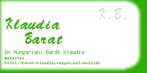klaudia barat business card